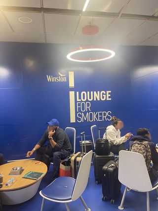 Smoking in Athens airport