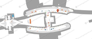 smoking area located next to gate F21 map