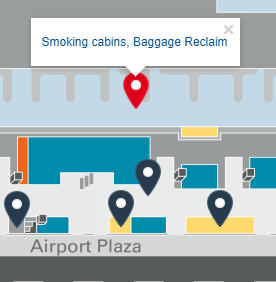 Smoking cabins at Baggage Reclaim
