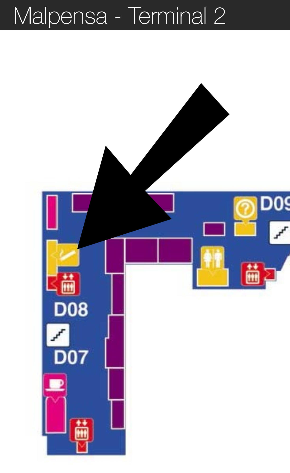 Smoking Booth near Gates D/E