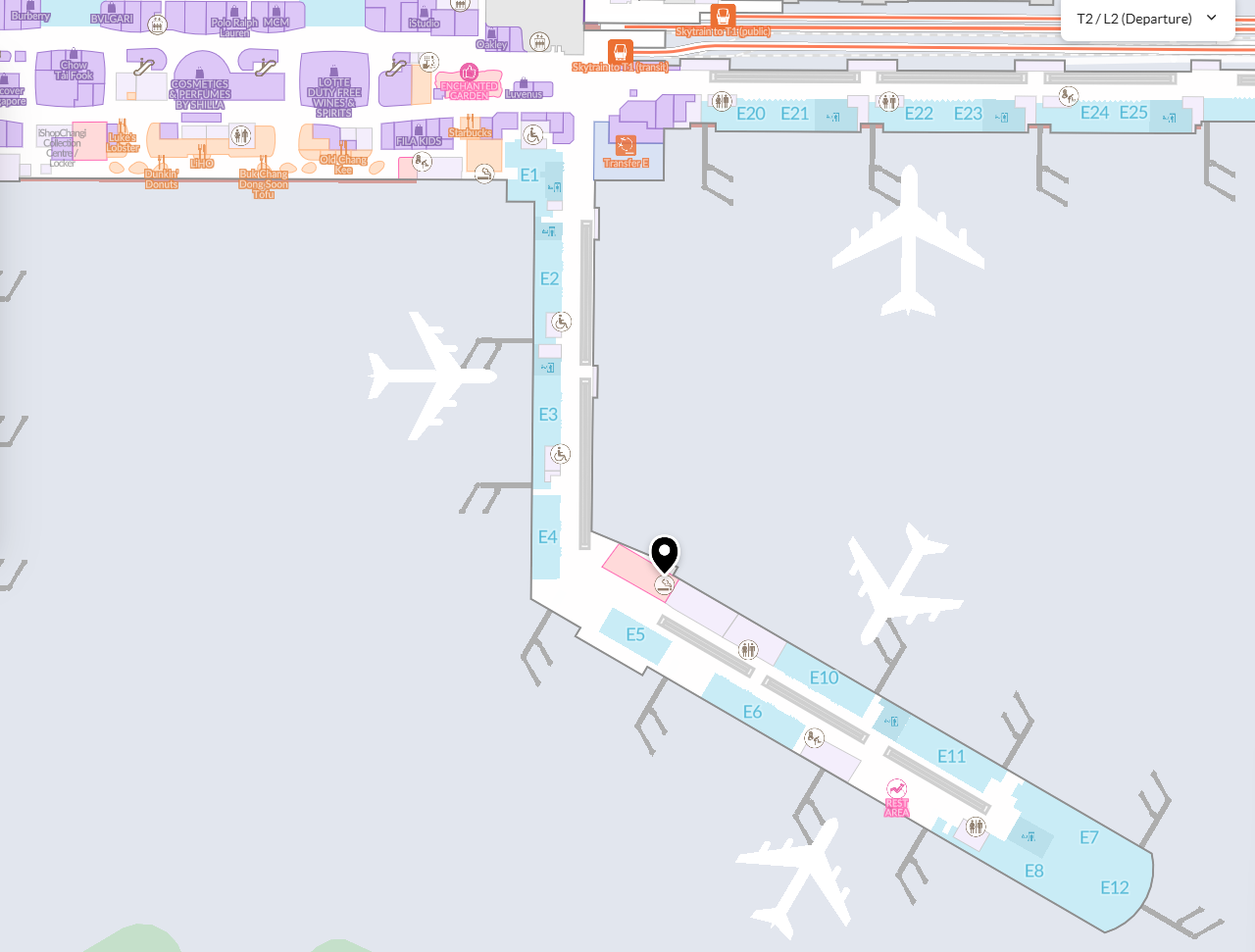 gate 5 smoking area map