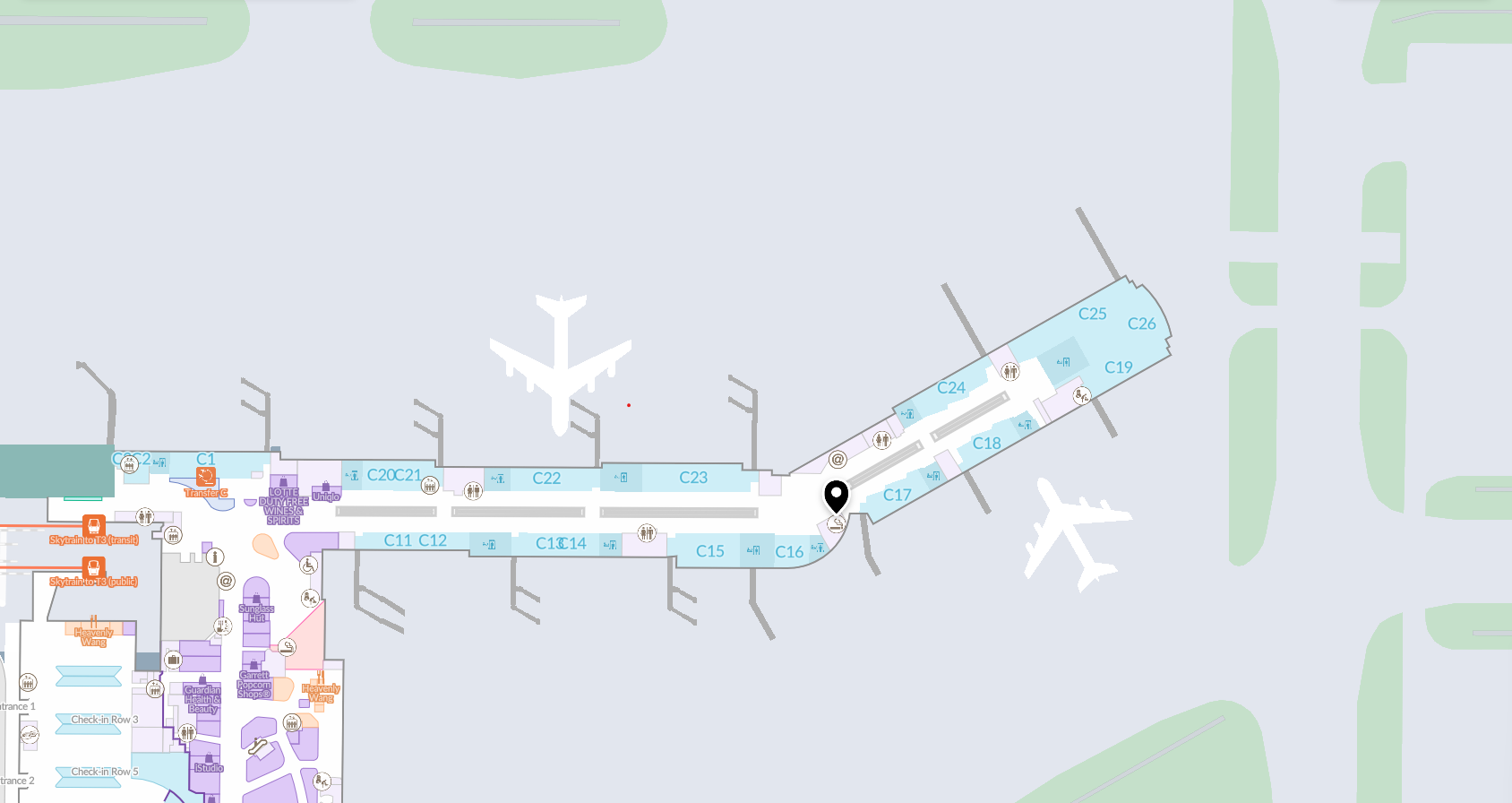 c16 gate map