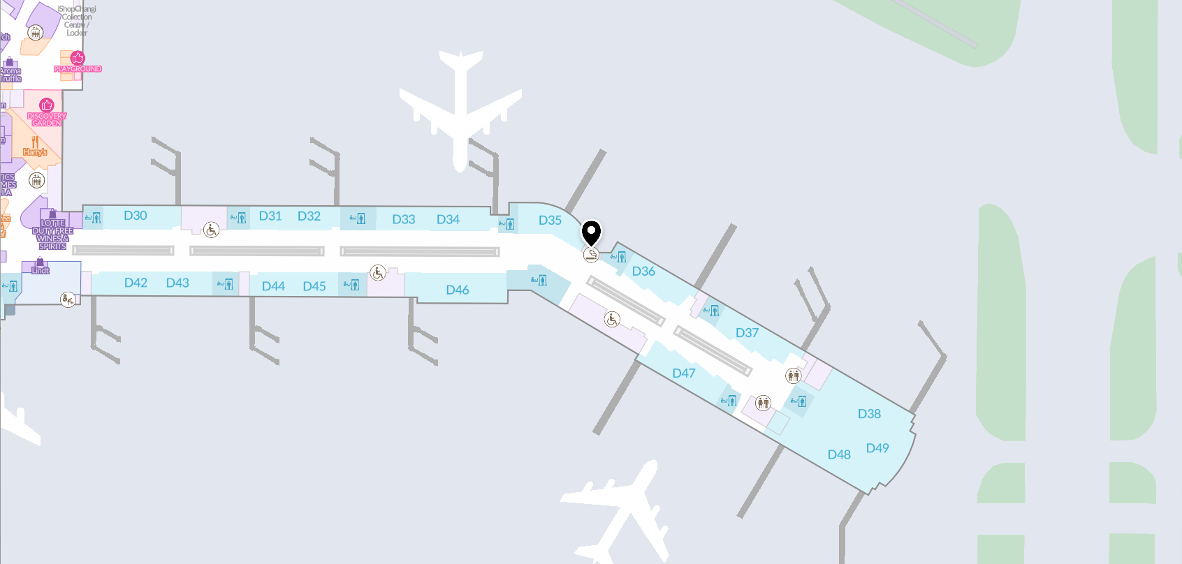d36 smoking area map