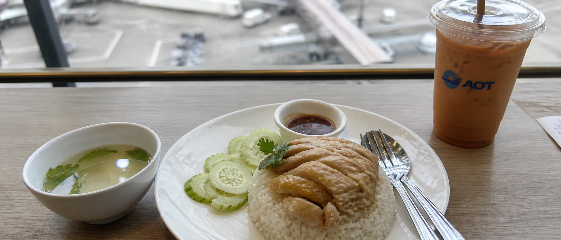 Thai airport meal at Suvarnabhumi Thai airport meal at Suvarnabhumi